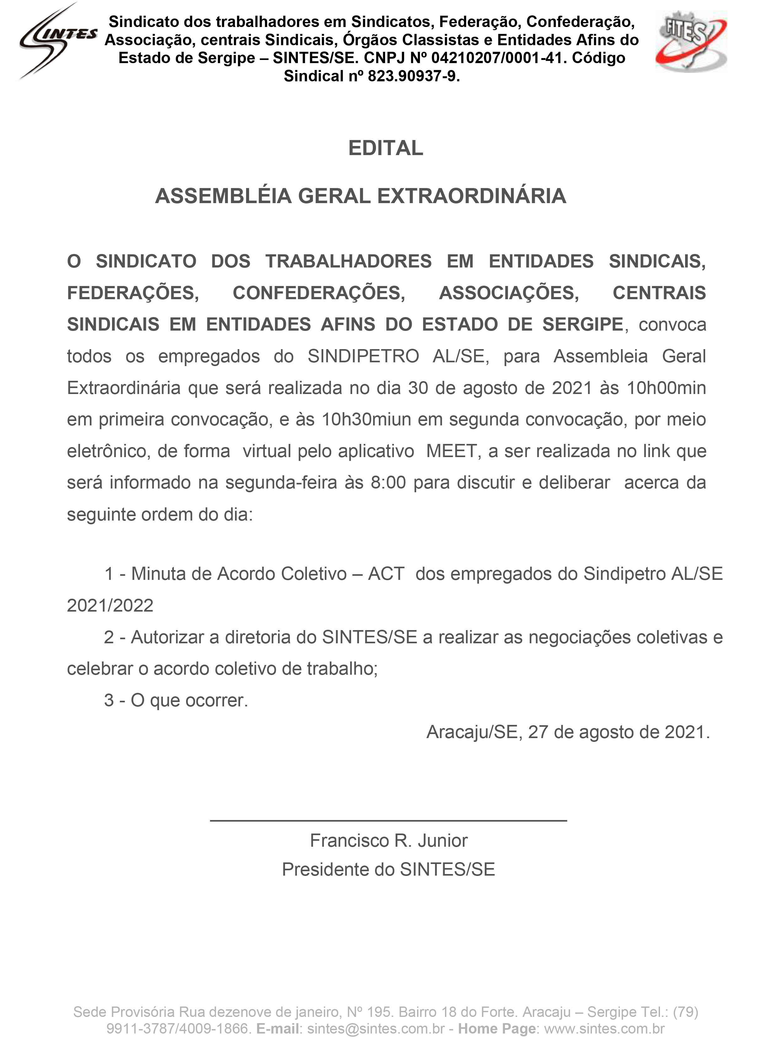 edital sindipetro 2021
