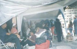 Acampamento na sede da Petrobrás/RJ-10